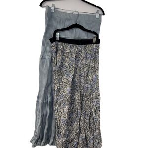 Chic Blue and Floral Maxi Skirts Women’s Large Bundle